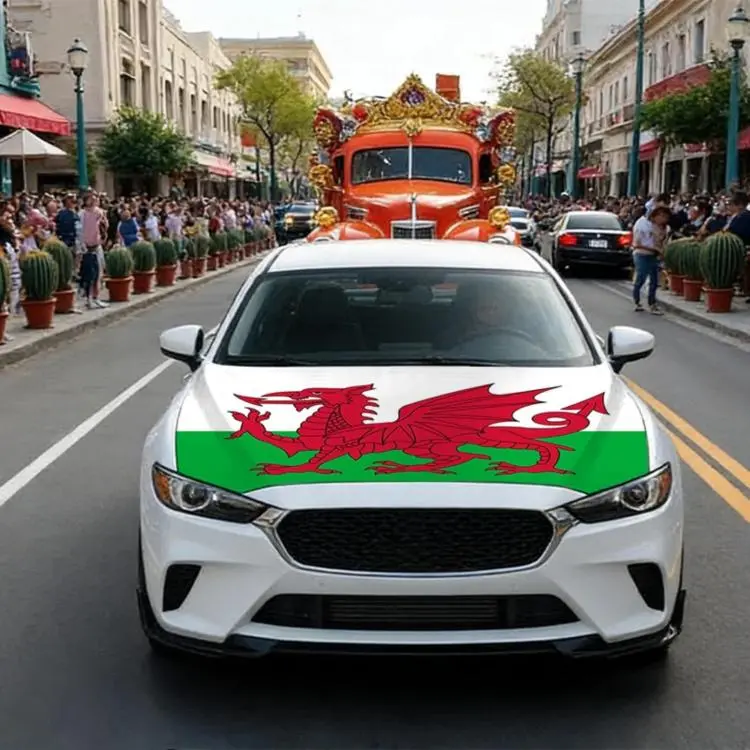 USA-Canada-Mexico World Cup Cheering Flag Dustproof Car Cover, Specification