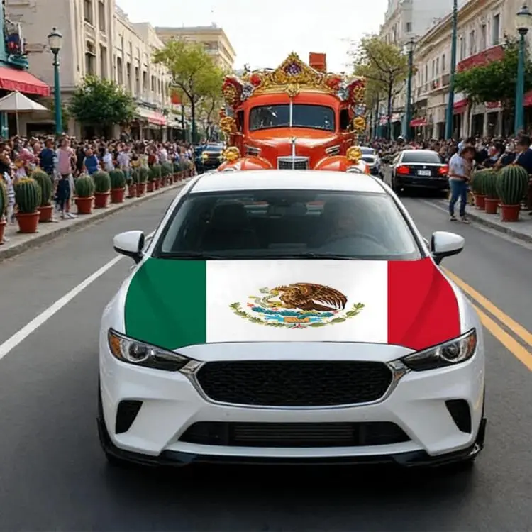 USA-Canada-Mexico World Cup Cheering Flag Dustproof Car Cover, Specification