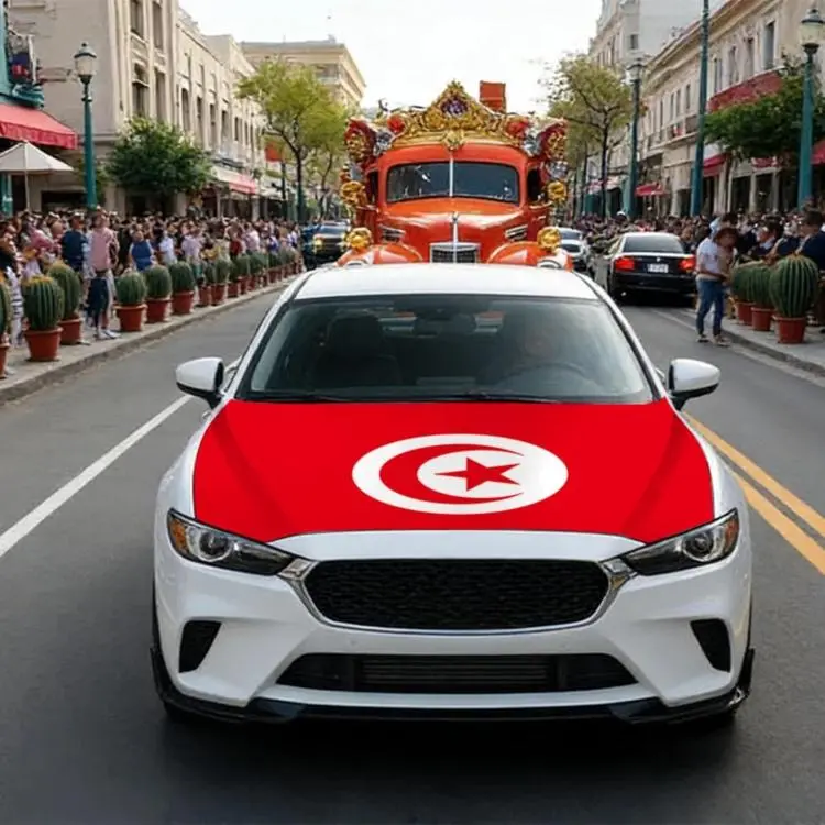 USA-Canada-Mexico World Cup Cheering Flag Dustproof Car Cover, Specification