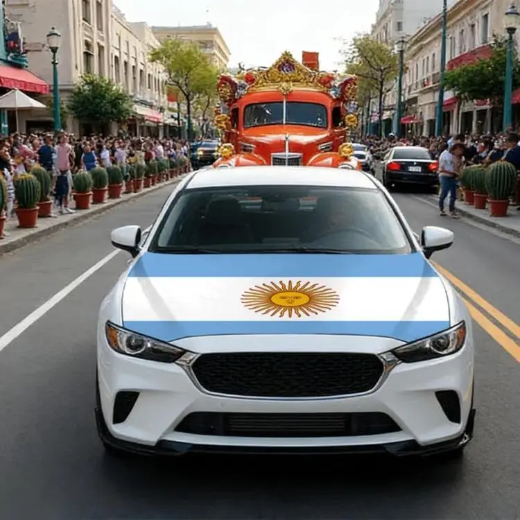 USA-Canada-Mexico World Cup Cheering Flag Dustproof Car Cover, Specification