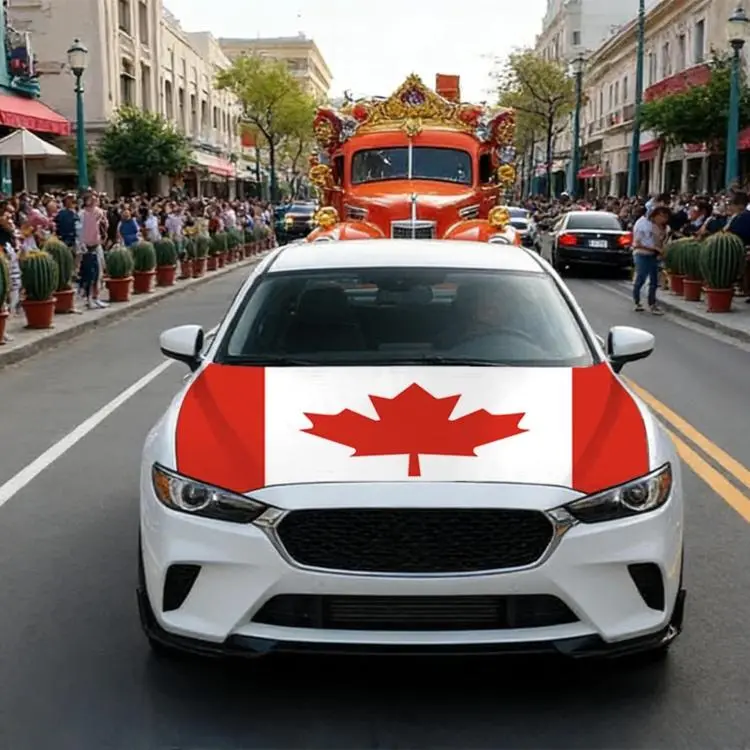 USA-Canada-Mexico World Cup Cheering Flag Dustproof Car Cover, Specification