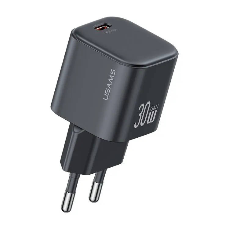 USAMS CC262 30W GaN USB-C / Type-C Port Mini Fast Charger, Plug