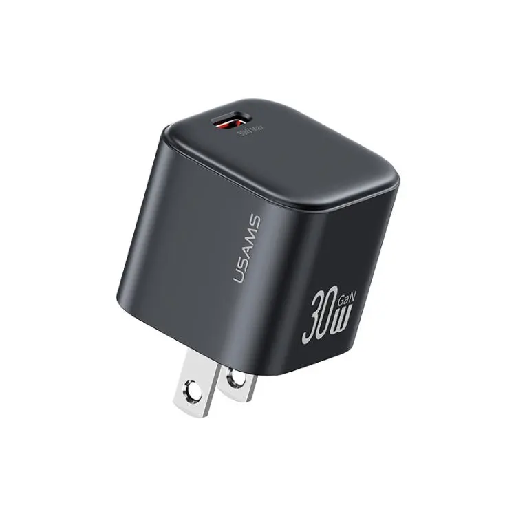 USAMS CC269 30W GaN USB-C / Type-C Port Mini Fast Charger, Plug