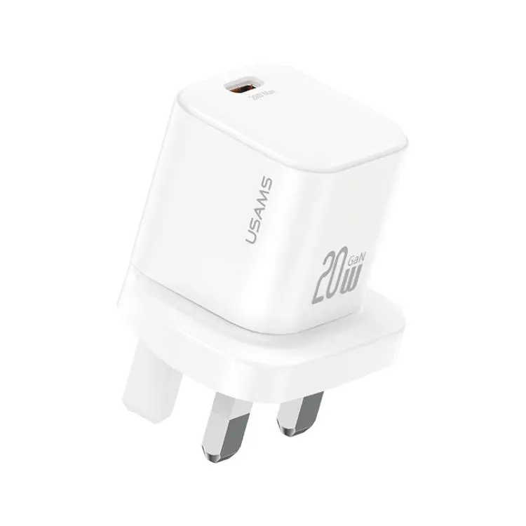 USAMS CC274 20W GaN USB-C / Type-C Port Mini Fast Charger, Plug