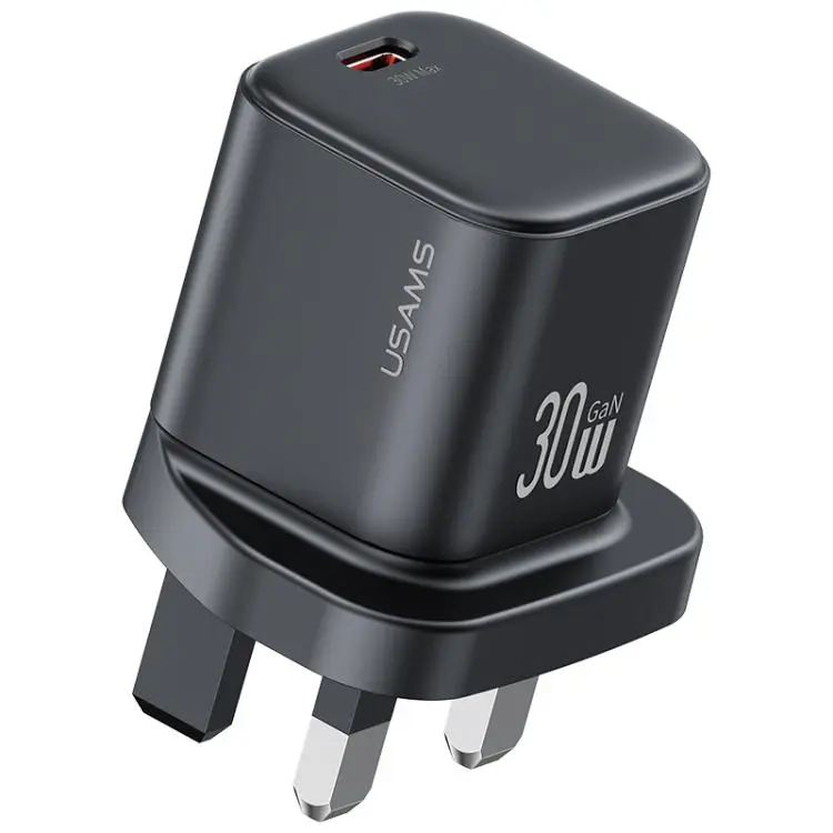 USAMS CC276 30W GaN USB-C / Type-C Port Mini Fast Charger, Plug