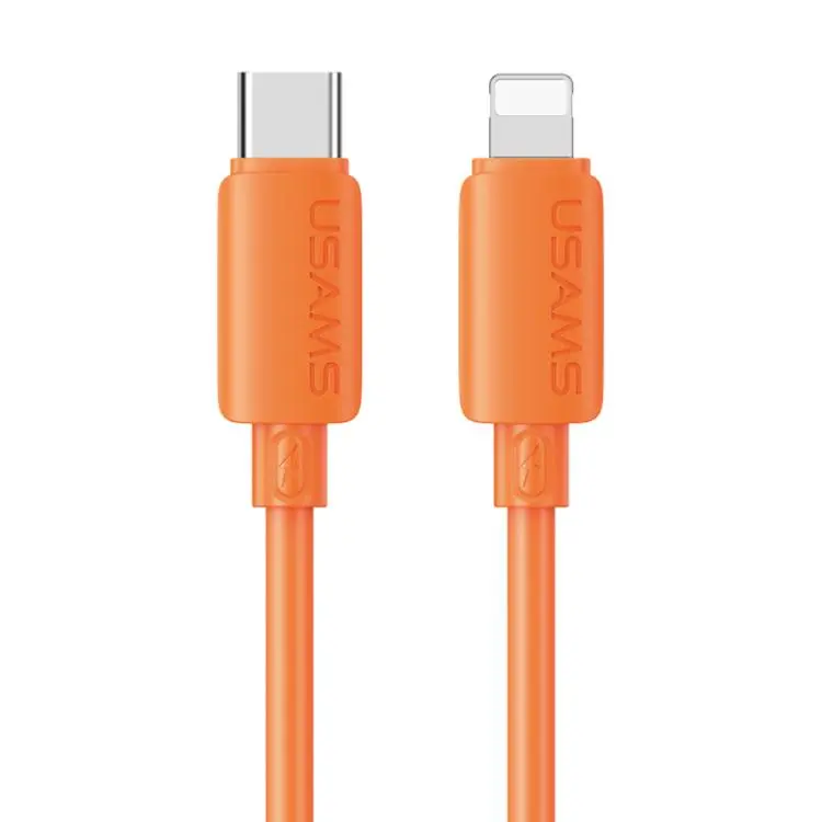 USAMS SJ788 U98 30W Type-C to 8 Pin Silicone Fast Charging Data Cable, Length