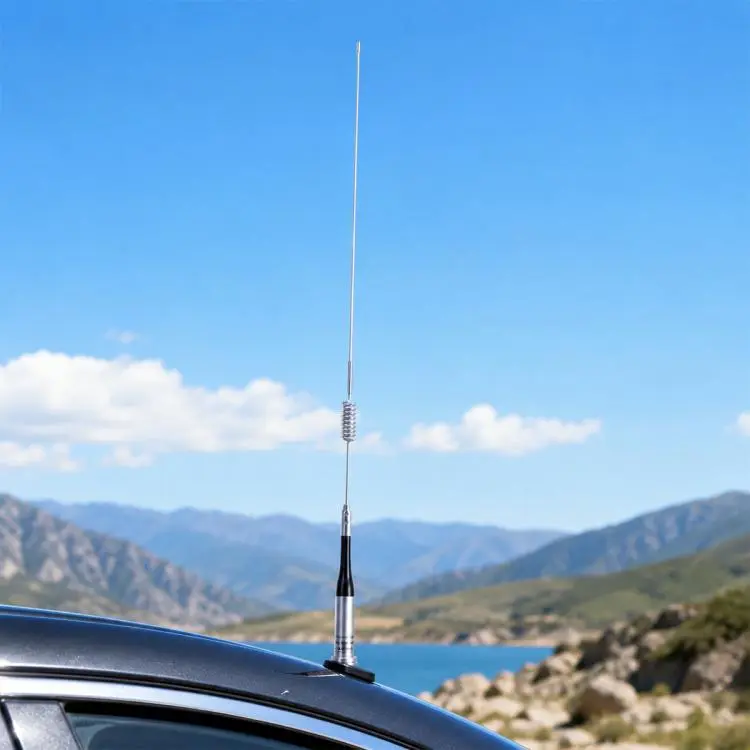 UV Dual-Band Walkie Talkie Mobile Radio High-Gain Antenna(Silver)