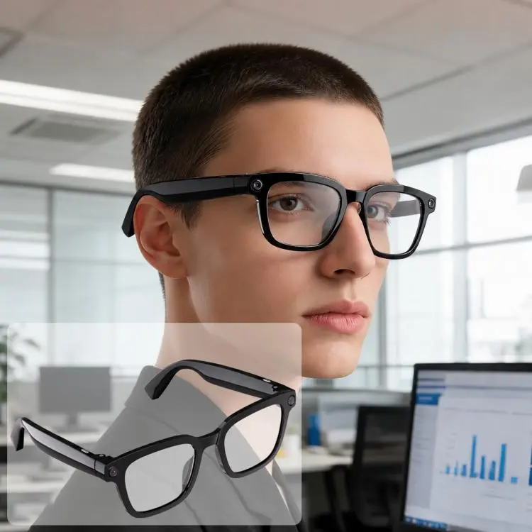 V03 Pro Smart AI Glasses with 8MP HD Camera, Video Recording WiFi Transmission, Al Smart Voice Assistant, Type