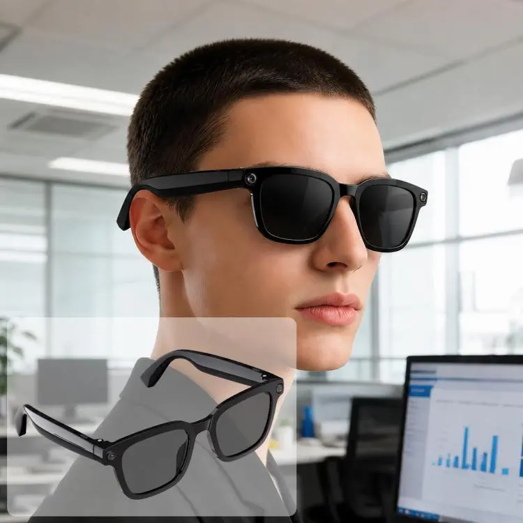 V03 Pro Smart AI Glasses with 8MP HD Camera, Video Recording WiFi Transmission, Al Smart Voice Assistant, Type