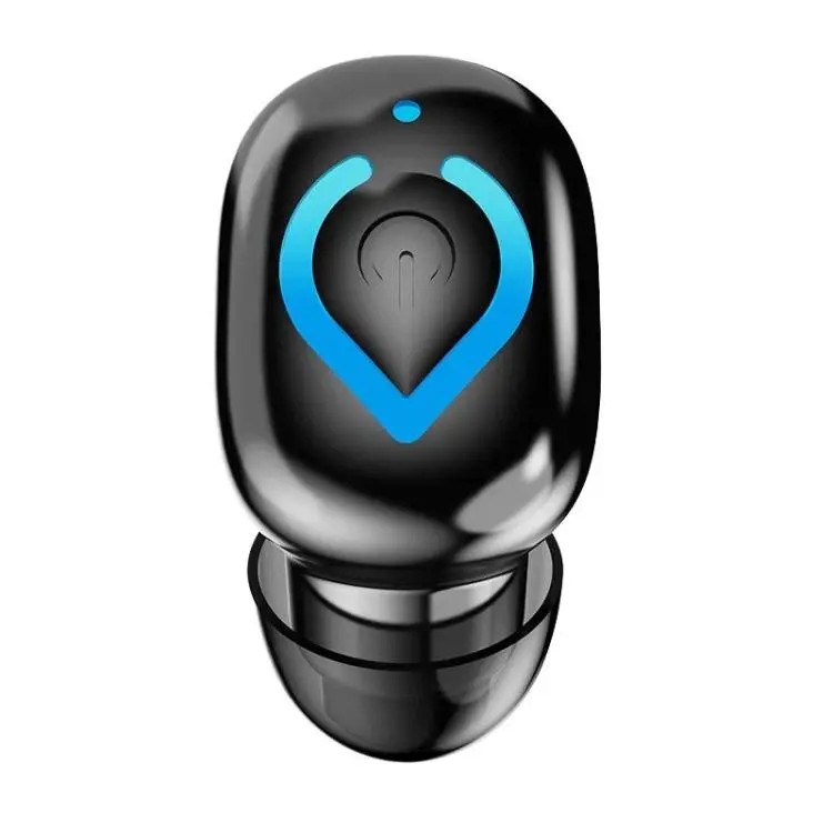 V08 Mini Button In-Ear Bluetooth Earphone IPX3 Waterproof Single Earbud(Black)