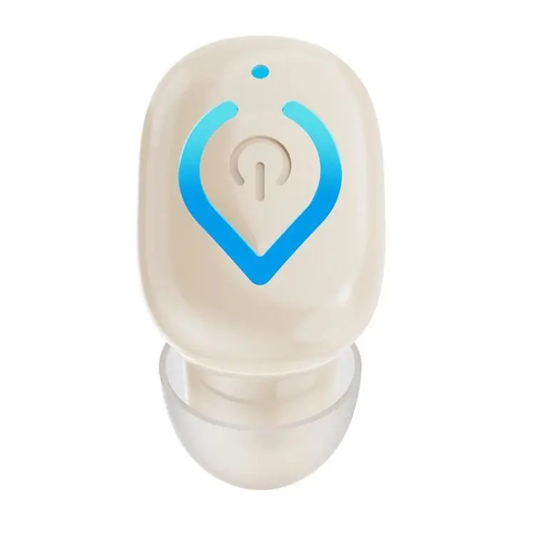 V08 Mini Button In-Ear Bluetooth Earphone IPX3 Waterproof Single Earbud(Skin Tone)