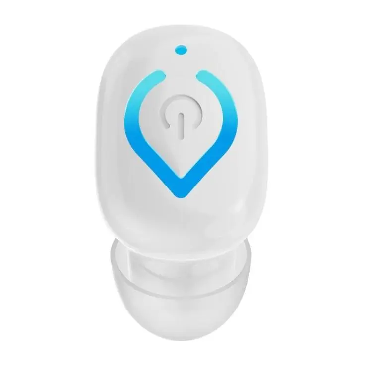 V08 Mini Button In-Ear Bluetooth Earphone IPX3 Waterproof Single Earbud(White)