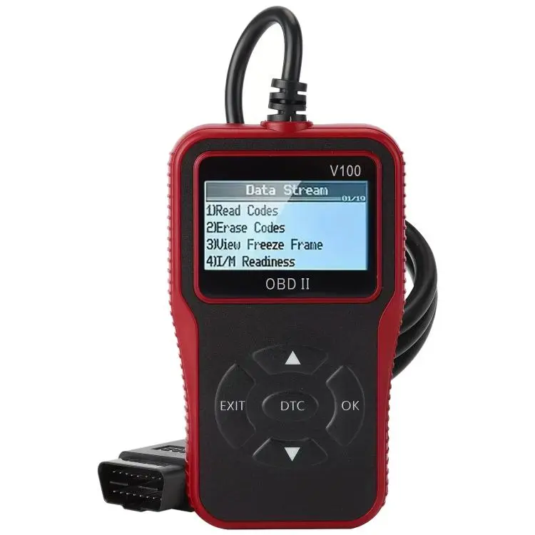 V100 Car OBD2 Diagnostic Scanner, Fault Code Reader, Engine Fault Diagnostic Tool(Black)