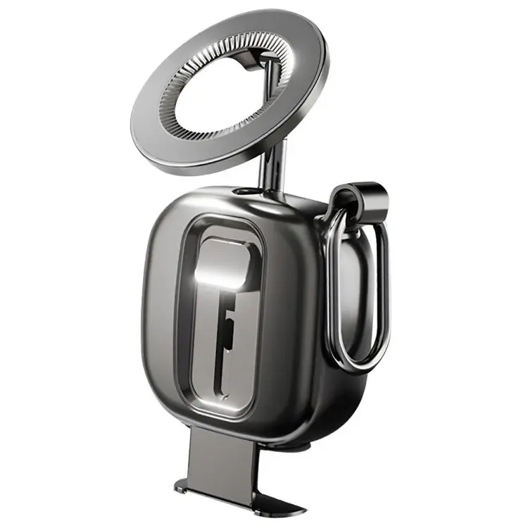 V2 Portable Foldable MagSafe Magnetic Travel Phone Holder(Black)