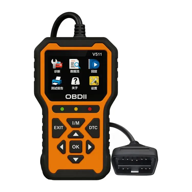 V511 Car OBD2 Diagnostic Scanner, Engine Fault Code Reading and Clearing Tool(Black Orange)