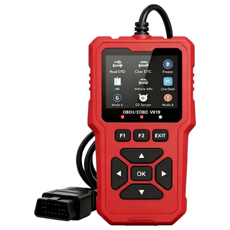 V919 Car Fault Diagnostic Scanner OBD2 Auto Code Reader(Red)