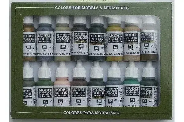 VALLEJO ACRYLIC MODEL COLOR SET GERMAN WWII CAMO (16)