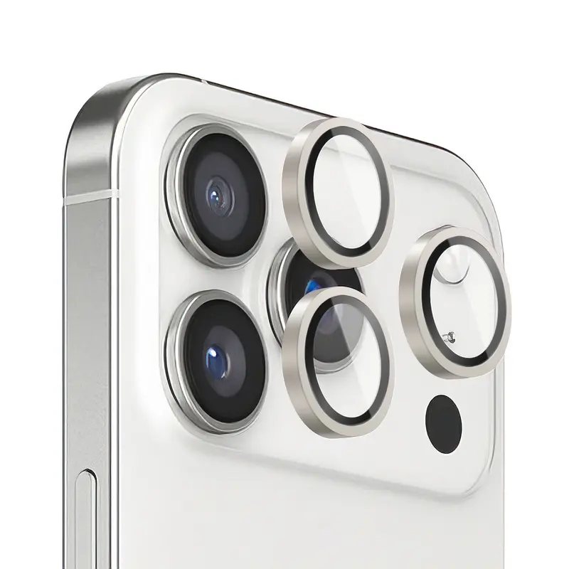 Verres Caméra Métalliques Argent pour iPhone 17 Pro Max