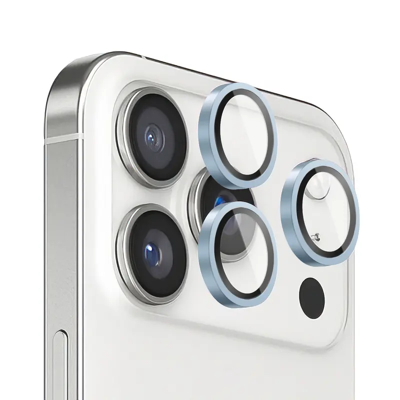 Verres Caméra Métalliques Bleu pour iPhone 17 Pro Max