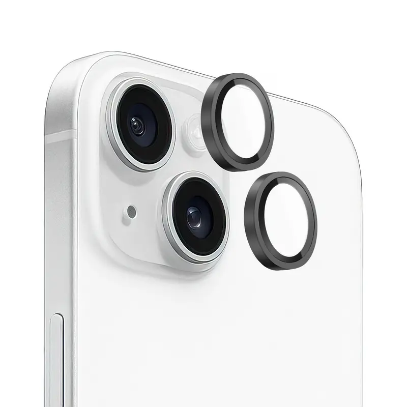 Verres Caméra Métalliques Noir pour iPhone 15