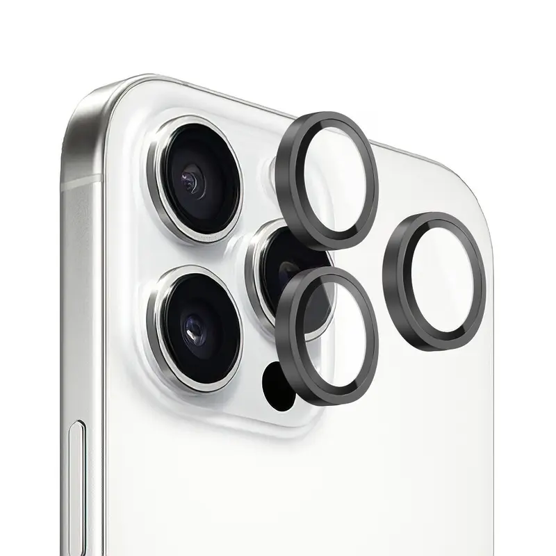 Verres Caméra Métalliques Noir pour iPhone 16 Pro