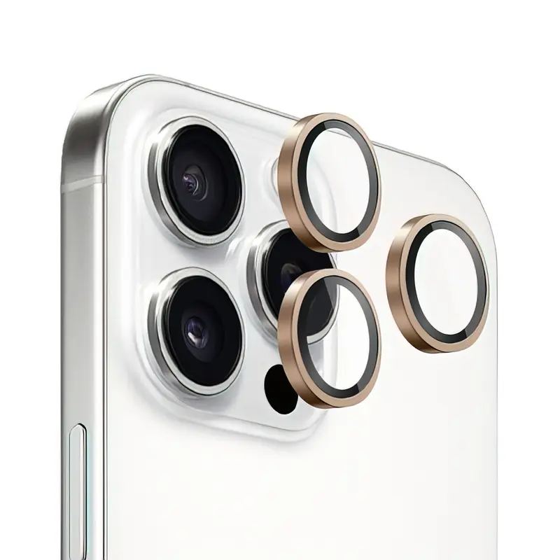 Verres Caméra Métalliques Or pour iPhone 12 Pro