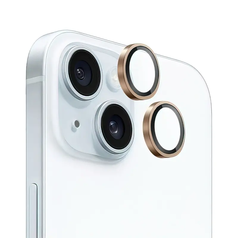 Verres Caméra Métalliques Or pour iPhone 12