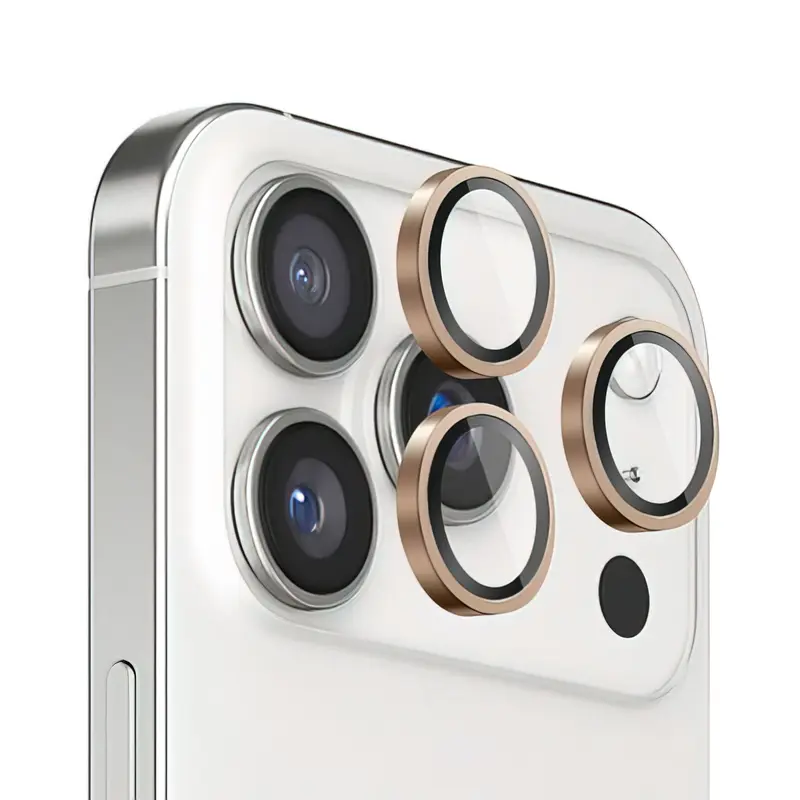 Verres Caméra Métalliques Or pour iPhone 17 Pro