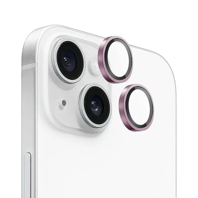 Verres Caméra Métalliques Rose pour iPhone 15