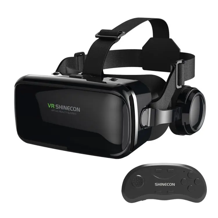 VR SHINECON G04E Earphone Edition 3D Phase Sound VR Glasses for 4.7-6.0 inch Phone, Model