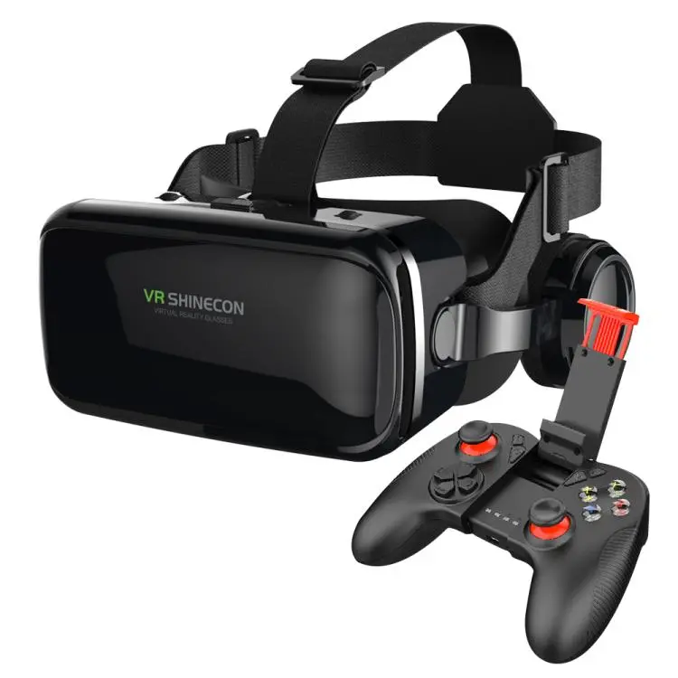 VR SHINECON G04E Earphone Edition 3D Phase Sound VR Glasses for 4.7-6.0 inch Phone, Model