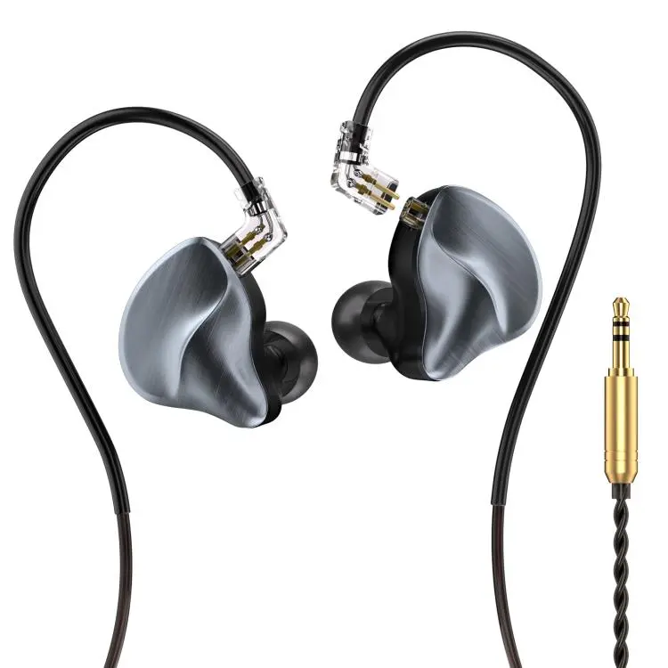 W048 Knowles Balanced Armature Dual-Pin Replaceable Cable In-Ear HiFi Wired Earphone(Grey)