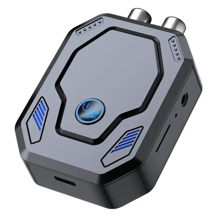 W25 AUX + RCA Dual Port & TF Card Slot Bluetooth 5.4 Audio Transceiver Car Audio Adapter