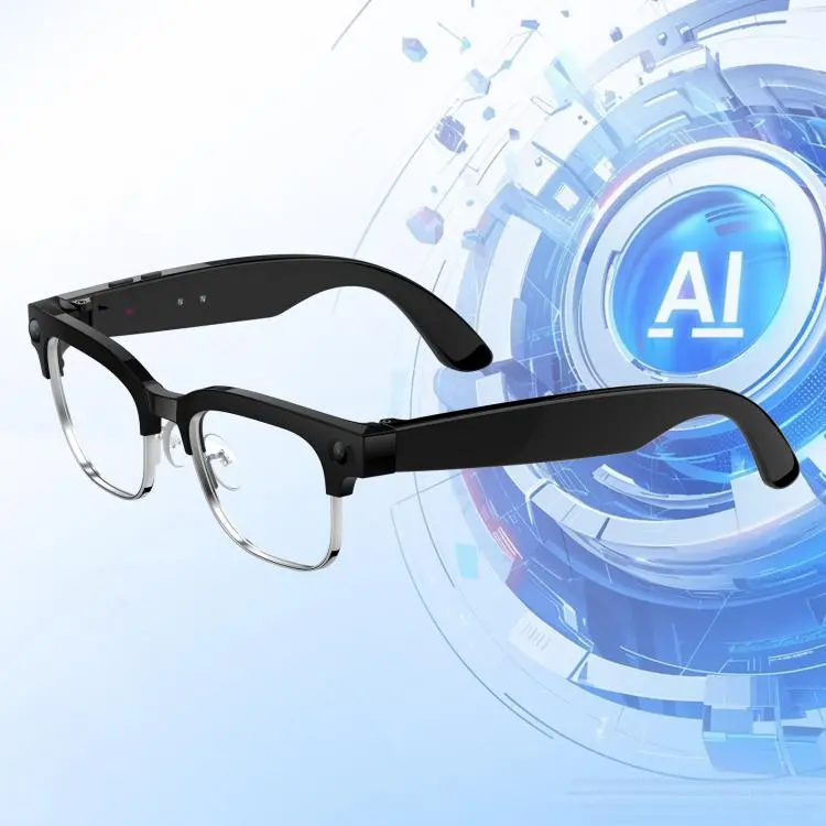 W630T Smart AI Glasses with 8MP HD Camera, BT Call, Video Recording, WiFi Transmission, Al Smart Voice Assistant, Type
