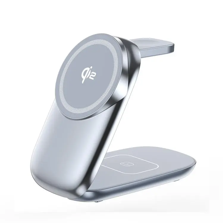 W72Q 20W 3 in 1 Multifunctional Magnetic Wireless Charger(Silver)