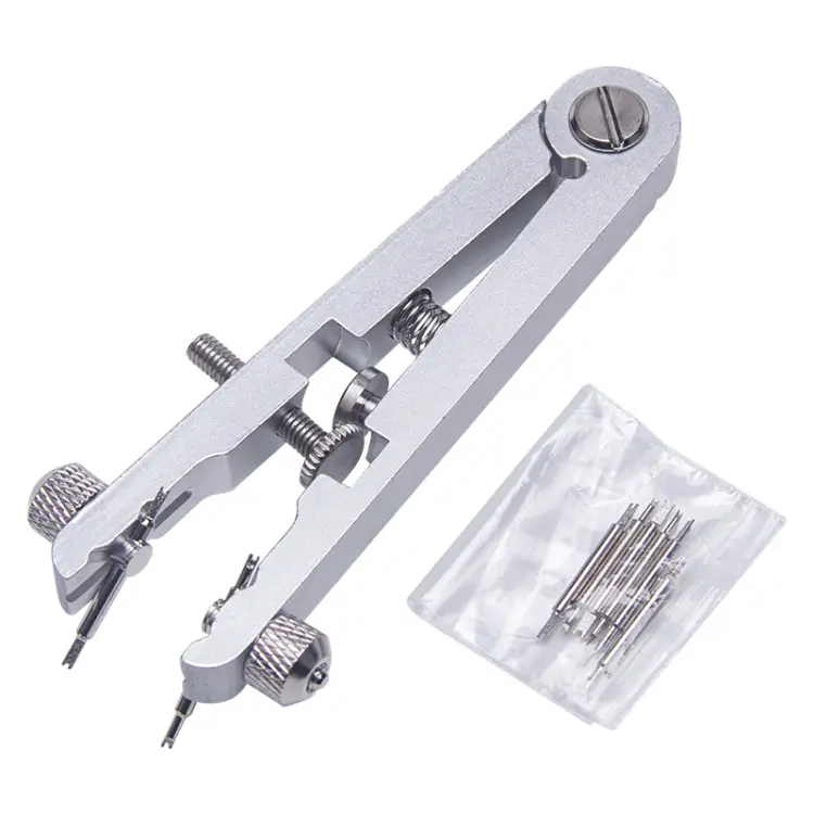 Watch Strap Pins Removal Pliers V-shape Watch Remover(Silver)