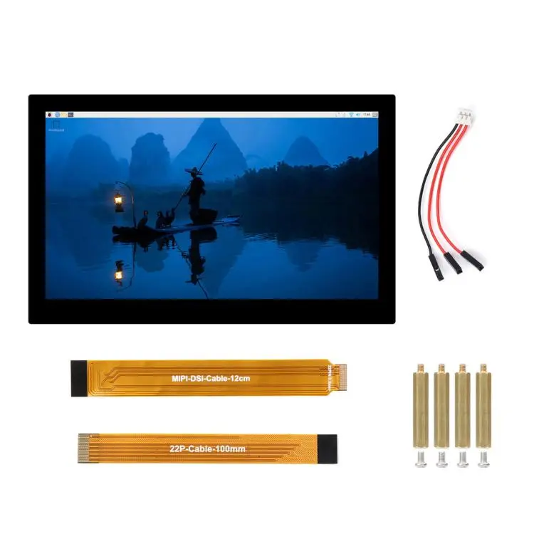 WAVESHARE 13.3 inch High Resolution DSI Capacitive Touch Display, 1920 × 1080, IPS, Toughened Glass Panel, DSI Interface, 10-Point Touch, Spec