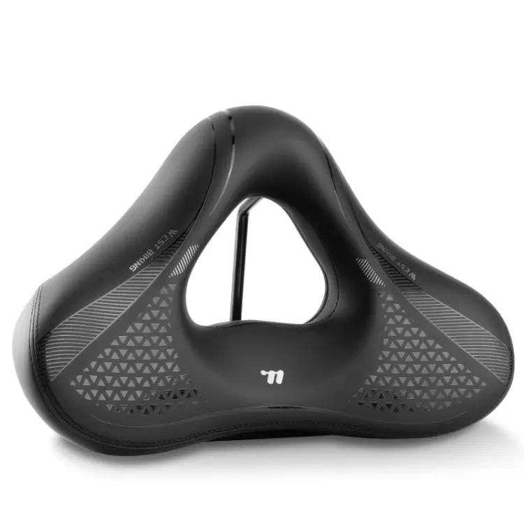 WEST BIKING Comfort Bike Saddle with Shock Absorption Wide Hollow Ventilated Design for Mountain/Road Bicycles, Size