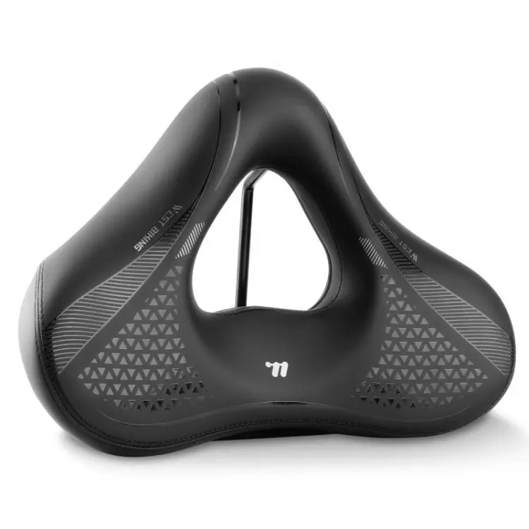 WEST BIKING Comfort Bike Saddle with Shock Absorption Wide Hollow Ventilated Design for Mountain/Road Bicycles, Size
