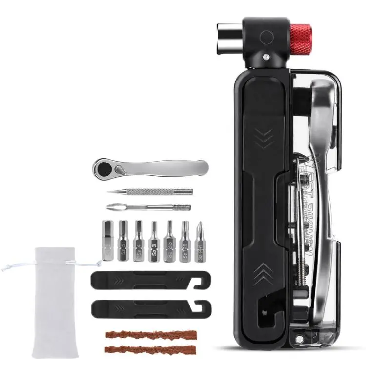 WEST BIKING Multi-Function Hexagonal Bicycle Repair Wrench Tool Set(Includes CO2 Valve)