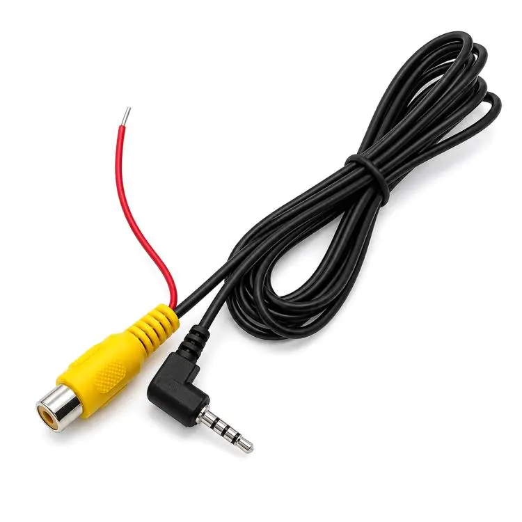 Wired Dash Cam AV Converter RCA + 2.5mm Adapter Cable(Black)