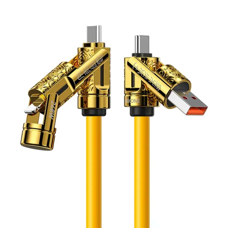 WK WDC-100 Wudao Series USB-A, Type-C to Type-C, 8 Pin 240W 4 in 1 Data Cable, Length