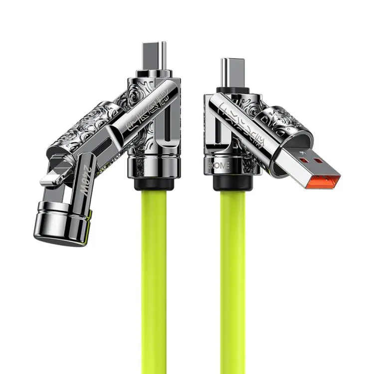 WK WDC-100 Wudao Series USB-A, Type-C to Type-C, 8 Pin 240W 4 in 1 Data Cable, Length