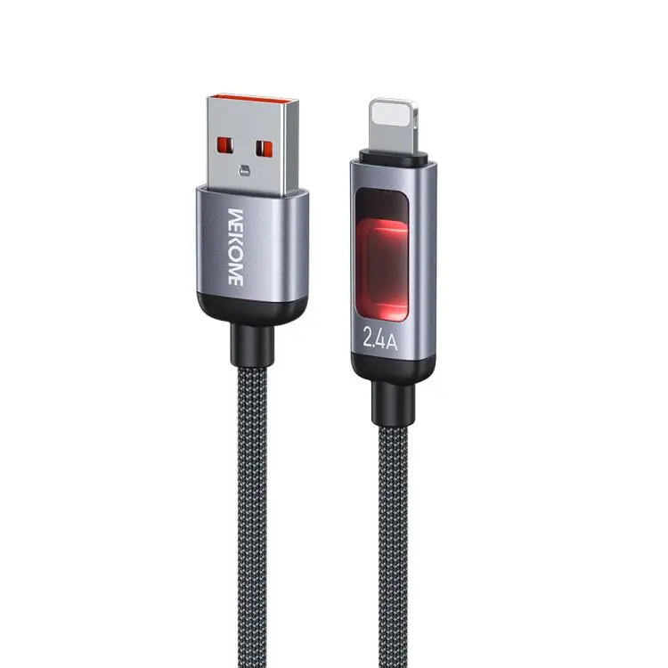 WK WDC-106 2.4A Intelligent Digital Display USB to 8 Pin Fast Charging Data Cable, Length