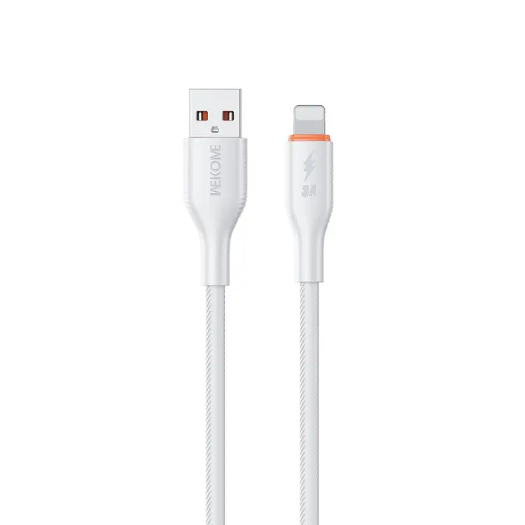 WK WDC-91i 12W USB to 8 Pin Silicone Data Cable, Length