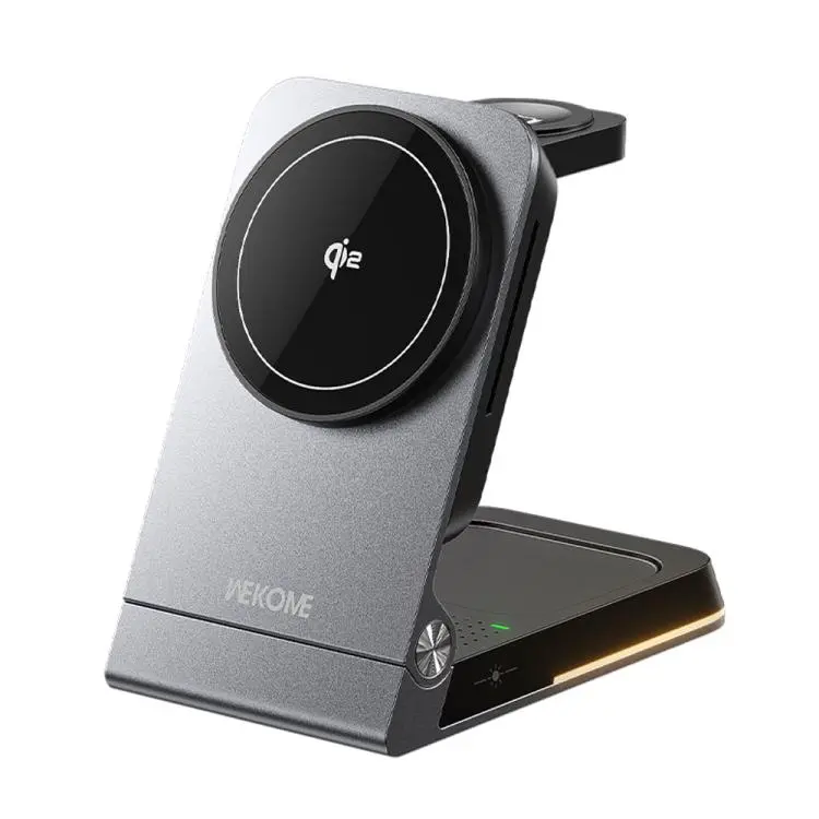 WK WP-U180 Tonayn Qi2 15W 3 in 1 Magnetic Wireless Charger(Black)