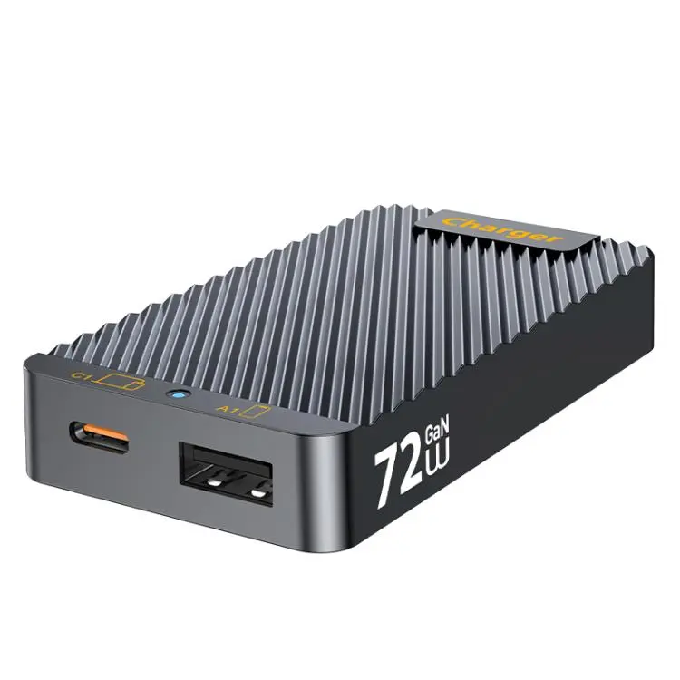 WLX-902 72W Type-C and USB Dual-Port GaN Ultra Thin Card Sized Fast Charger, Plug
