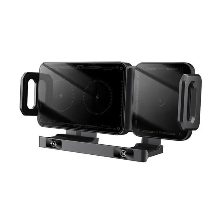 X06 Foldable Screen 15W Wireless Charger Rotating Navigation Bracket(Only Black Bracket)