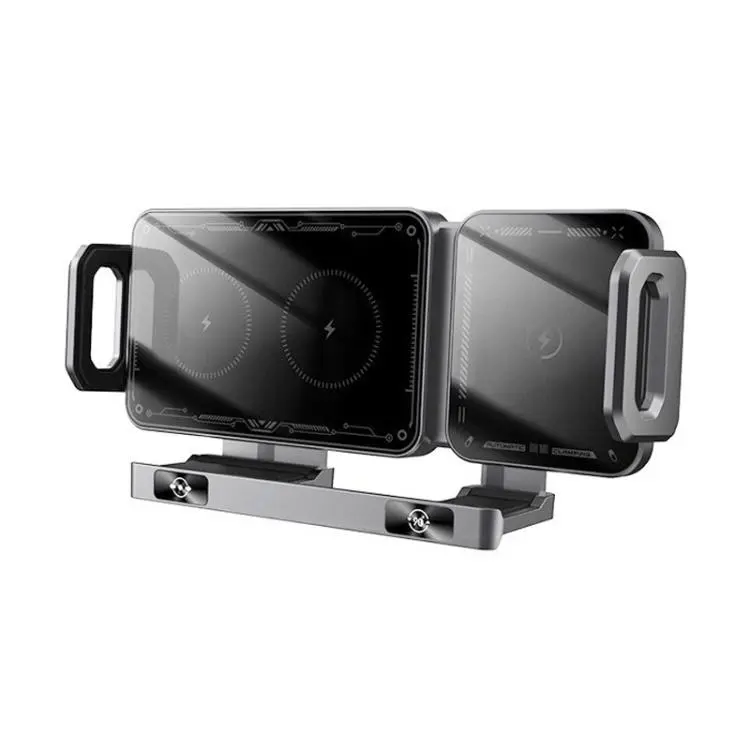 X06 Foldable Screen 15W Wireless Charger Rotating Navigation Bracket(Only Grey Bracket)
