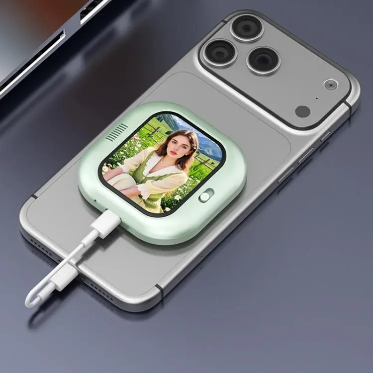 X3 Wired Smartphone Selfie Mirror Magnetic Rear Mounted Selfie Display(Green)